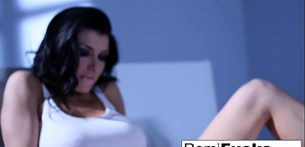  Solo Romi Rain fun on the bed with her tight wet fuckhole!